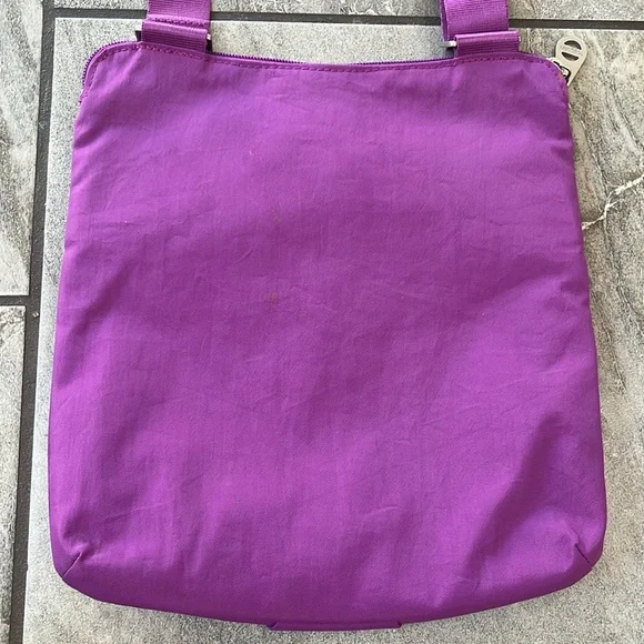 💜 Baggallini Large Purple Nylon Shoulder | Crossbody Bag One Strap - Picture 3 of 10